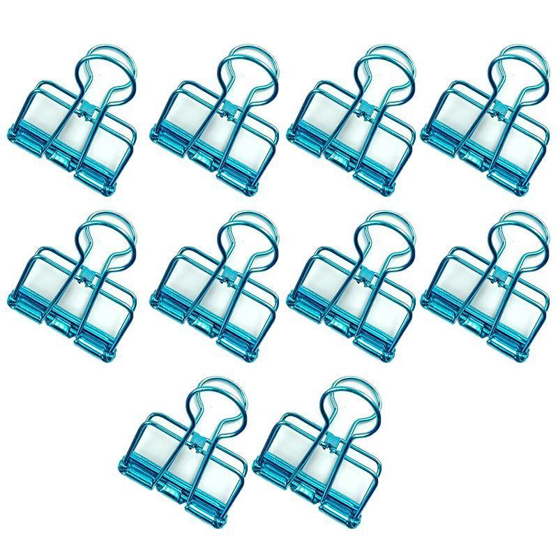 Solid Color Hollow Out Swallowtail Metal Binder Bookmark Clips Office Supplies - Purple