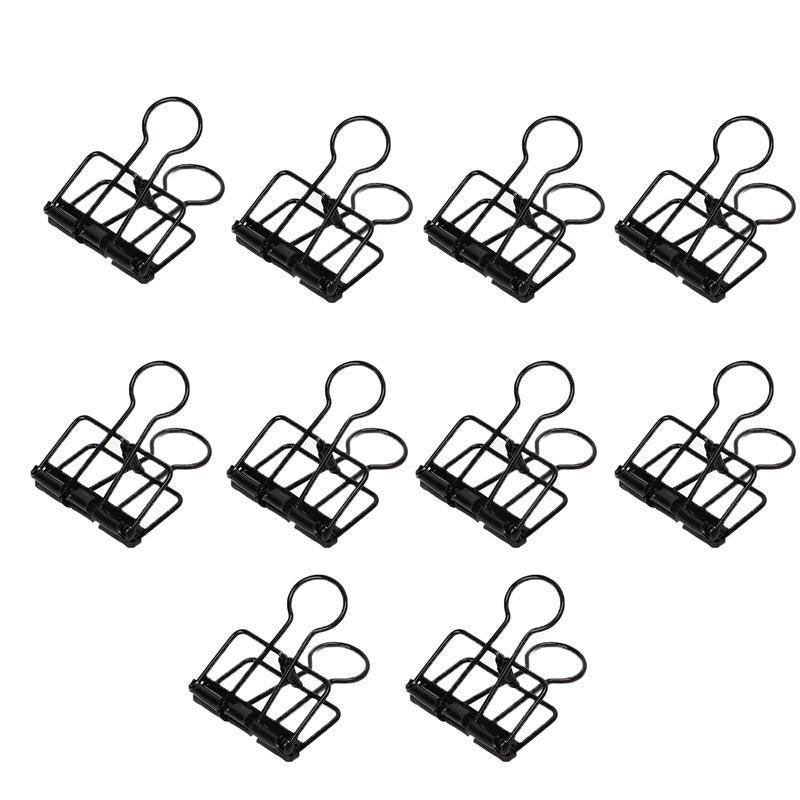 Solid Color Hollow Out Swallowtail Metal Binder Bookmark Clips Office Supplies - Purple