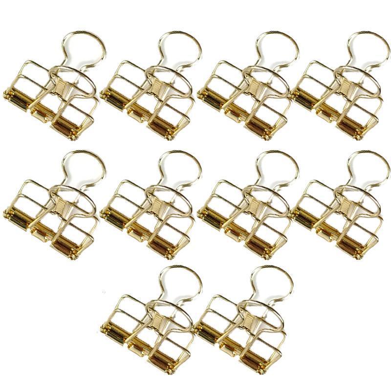 Solid Color Hollow Out Swallowtail Metal Binder Bookmark Clips Office Supplies - Purple