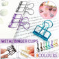 Solid Color Hollow Out Swallowtail Metal Binder Bookmark Clips Office Supplies - Rose Gold