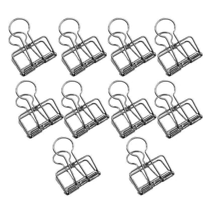 Solid Color Hollow Out Swallowtail Metal Binder Bookmark Clips Office Supplies - Rose Gold