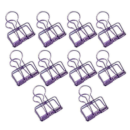 Solid Color Hollow Out Swallowtail Metal Binder Bookmark Clips Office Supplies - Silver