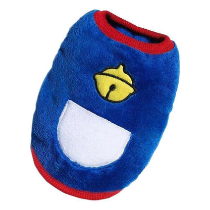 M Size Warm Winter Dog Clothes Soft Fleece Dog Jacket Pet Coat Sweater Puppy Cat Jumper - Blue Ice Cream