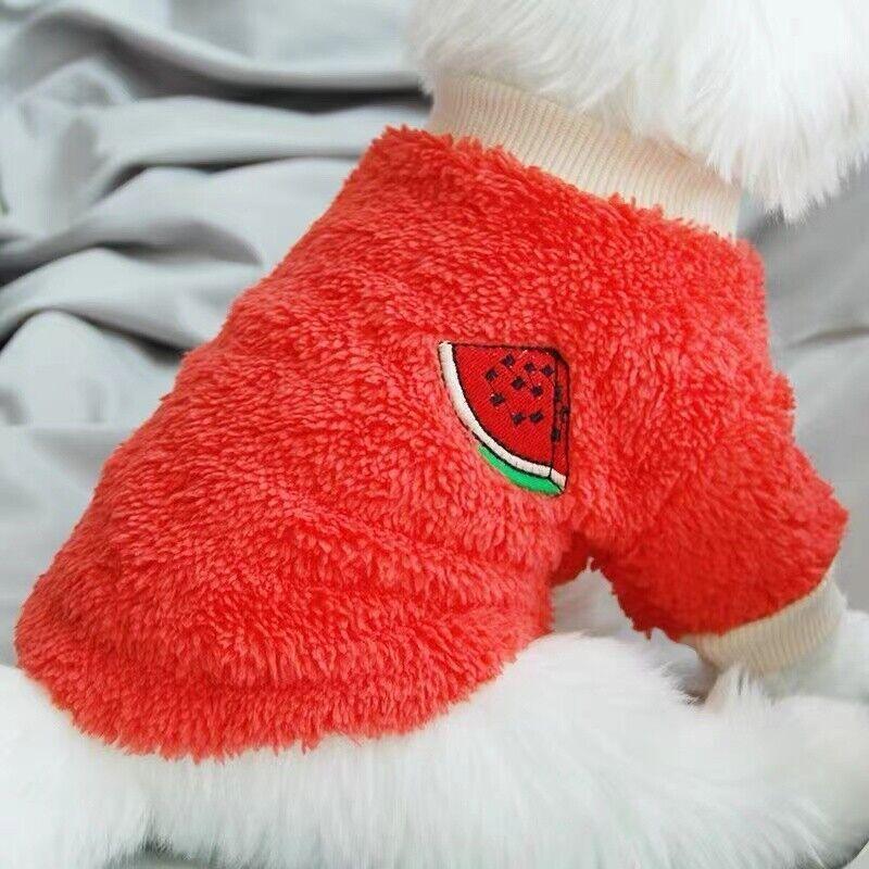 XS Puppy Pet Dog Fleece Warm Jumper Sweater Coat Small Yorkie Chihuahua Cat Clothes - Green