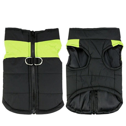 L Size Large Dog Jacket Padded Waterproof Pet Clothes Warm Windbreaker Vest Coat Winter - Pink