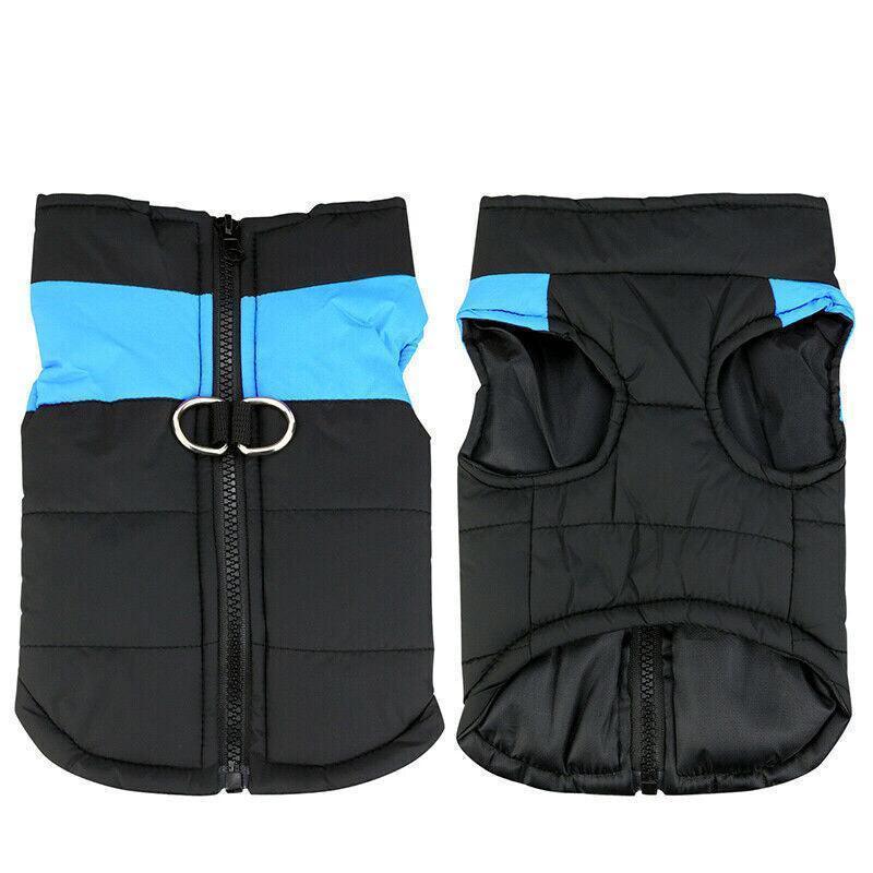 L Size Large Dog Jacket Padded Waterproof Pet Clothes Warm Windbreaker Vest Coat Winter - Red