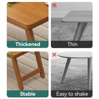 Bamboo Folding Side Table Portable Space Saving Easy Storage Stable Structure