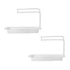 Telescopic Sink Rack Holder Expandable Storage Drain Basket Home Kitchen Kit - Blue