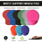 Comfort Mouse Pad with Built In Wrist Support Non Slip Ergonomic Mice Mat - Pink