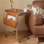 Wheeled Desk For Home Office Bedroom Lockable Wheels Space Saving Sturdy Use