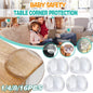 Transparent PVC Table Corner Guards Anti-Collision Protective Covers for Furniture - 4 PCS