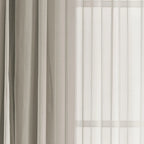 2PCS Solid Color Window Curtains Semi Shading Sheer Drapes Room Divider Use - Blue