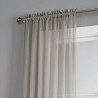 2PCS Solid Color Window Curtains Semi Shading Sheer Drapes Room Divider Use - Blue