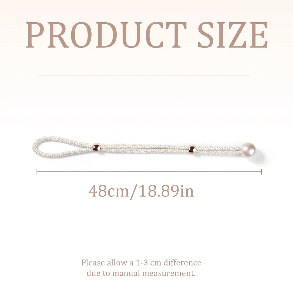 Curtain Tiebacks Pearl Strap Set 3 Pairs Decorative Buckle Holder Rings Hooks - White