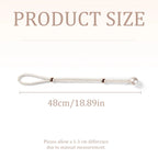 Curtain Tiebacks Pearl Strap Set 3 Pairs Decorative Buckle Holder Rings Hooks - White