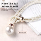 Curtain Tiebacks Pearl Strap Set 3 Pairs Decorative Buckle Holder Rings Hooks - White