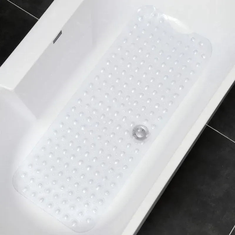 Non Slip Shower Mat for Bathtub Floor with Suction Cups 100x40cm - Clear