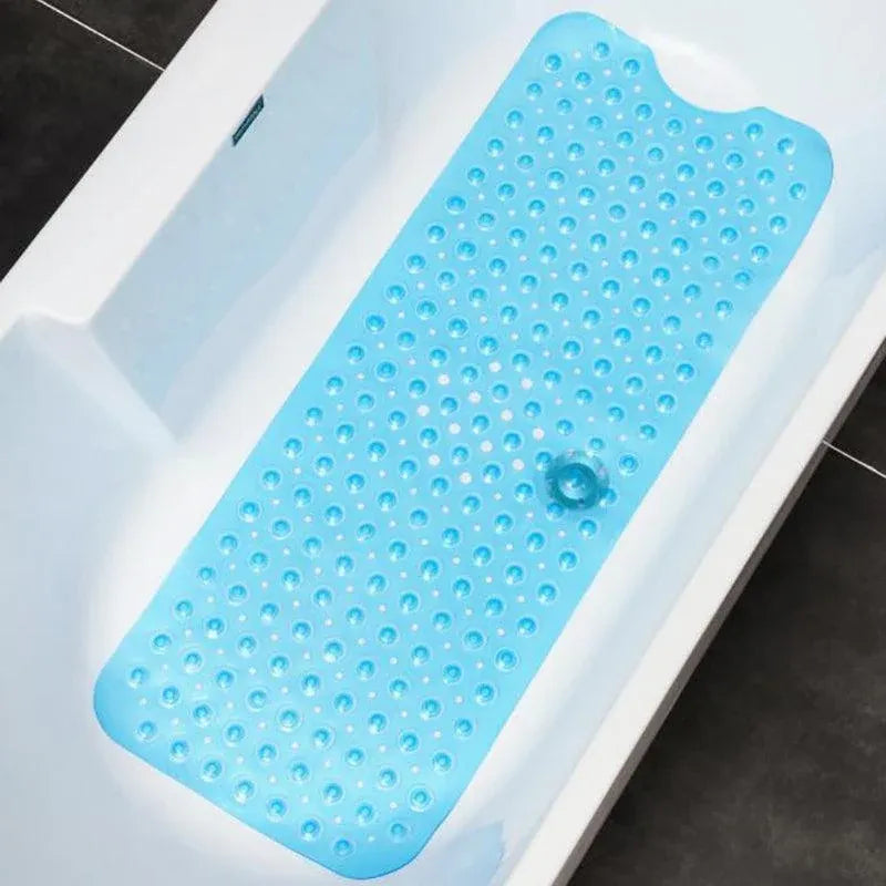 Non Slip Shower Mat for Bathtub Floor with Suction Cups 100x40cm - Clear