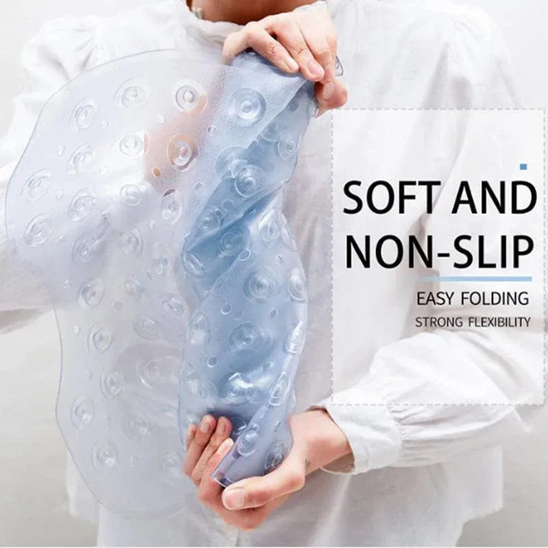Non Slip Shower Mat for Bathtub Floor with Suction Cups 100x40cm - Clear