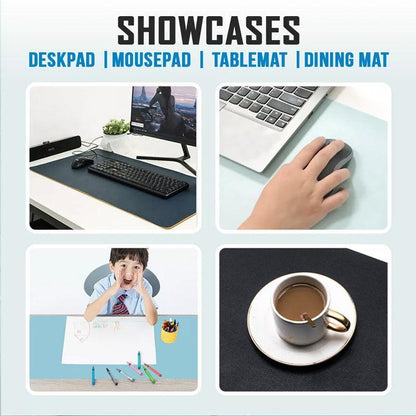 60*30Cm Leather Mouse Pad Gaming Waterproof Mousepad Desk Mat Anti-Slip Rubber - Dark Green