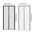 Self-Sealing Door Curtain Insect Proof Durable Mesh Screen for Home Kitchen Use - Black