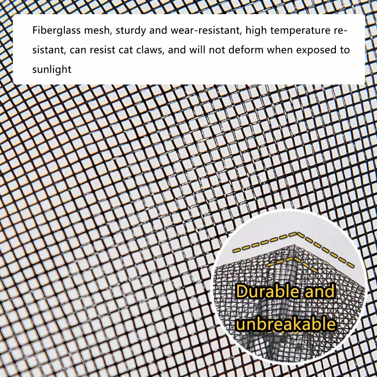 Self-Sealing Door Curtain Insect Proof Durable Mesh Screen for Home Kitchen Use - Black