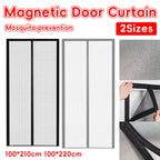 Self-Sealing Door Curtain Insect Proof Durable Mesh Screen for Home Kitchen Use - Grey