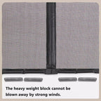 Self-Sealing Door Curtain Insect Proof Durable Mesh Screen for Home Kitchen Use - Grey