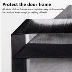 Self-Sealing Door Curtain Insect Proof Durable Mesh Screen for Home Kitchen Use - Grey