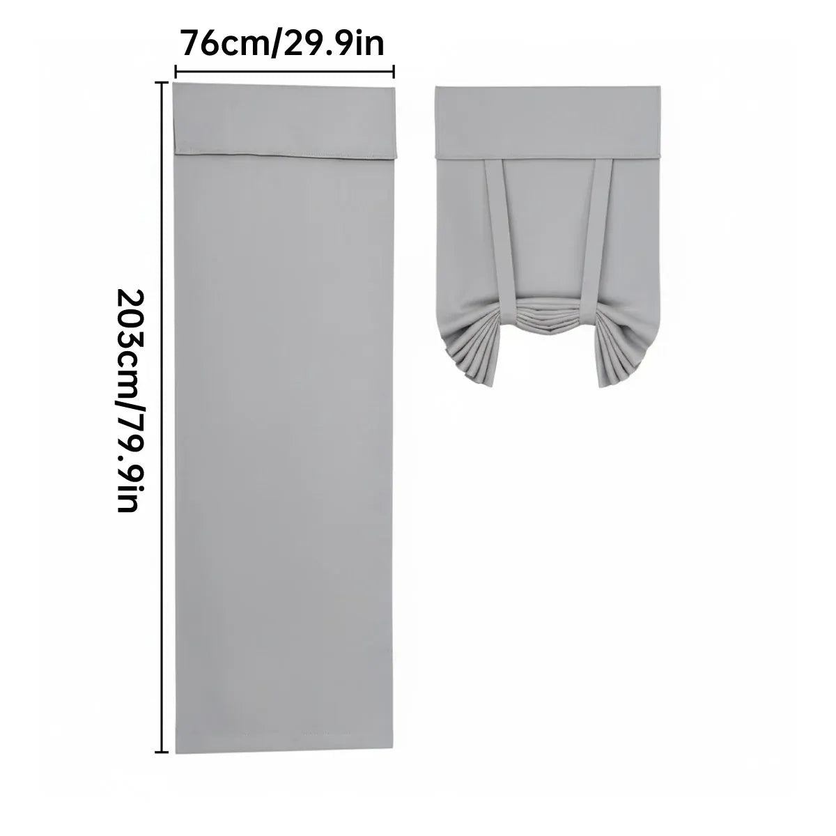 Home Blackout Door Curtain Thermal Insulated Durable for Bedroom Living Room - Beige