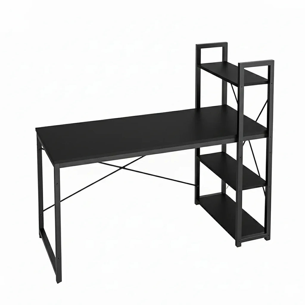 Minimalist Home Computer Desk with Shelves Study Workstation