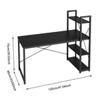 Minimalist Home Computer Desk with Shelves Study Workstation
