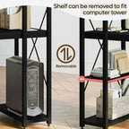 Minimalist Home Computer Desk with Shelves Study Workstation