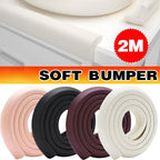 Foam Edge Guard Strip for Desks and Tables with Corner Protector Bumper Tape - Brown