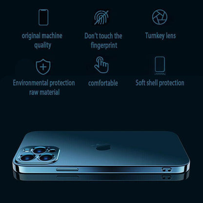 Purple For iPhone 13 12 11 Pro Max Case Thin Matte Ultra Slim Shockproof Clear Cover - iPhone 13 Mini