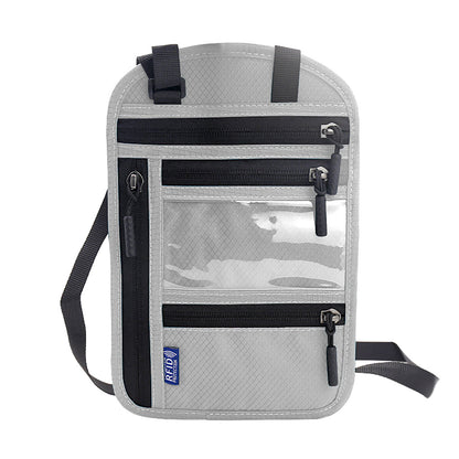 Multi-Functional Travel Passport Document Bag Protective Case Cover Holder - Lake Blue
