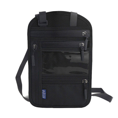 Multi-Functional Travel Passport Document Bag Protective Case Cover Holder - Lake Blue