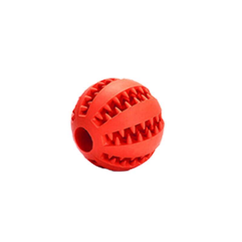 Dog Chew Toy Rubber Ball Treat Dispenser Dental Cleaning Training Play Ball - Dark Blue Rugby (11.5CM)