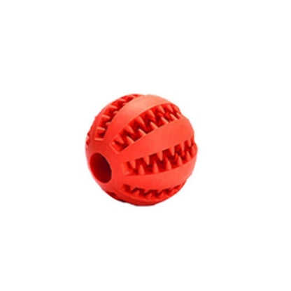 Dog Chew Toy Rubber Ball Treat Dispenser Dental Cleaning Training Play Ball - Dark Blue Rugby (11.5CM)