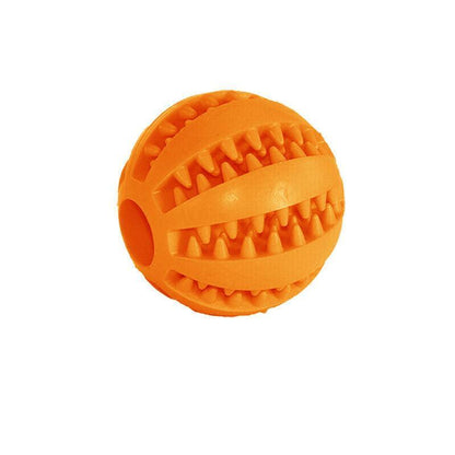 Dog Chew Toy Rubber Ball Treat Dispenser Dental Cleaning Training Play Ball - Dark Blue Rugby (11.5CM)