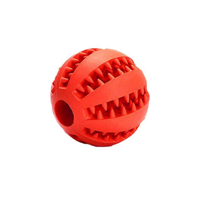 Dog Chew Toy Rubber Ball Treat Dispenser Dental Cleaning Training Play Ball - Dark Blue Rugby (11.5CM)