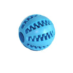 Dog Chew Toy Rubber Ball Treat Dispenser Dental Cleaning Training Play Ball - Red Rugby (11.5CM)
