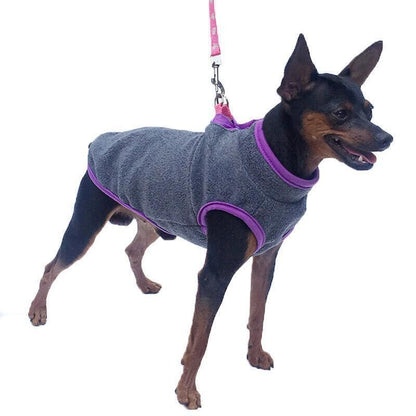 XL Pet Dog Puppy Winter Warm Fleece Jumper Vest Coat Jacket Apparel Clothes - Blue