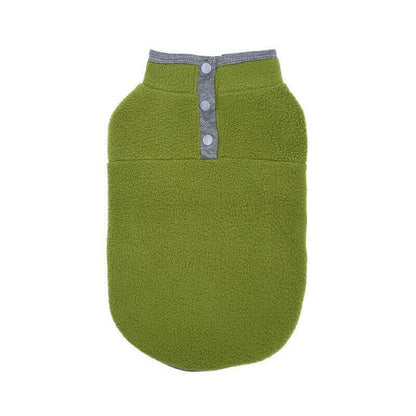 L Pet Dog Puppy Winter Warm Fleece Jumper Vest Coat Jacket Apparel Clothes Outdoor - Blue