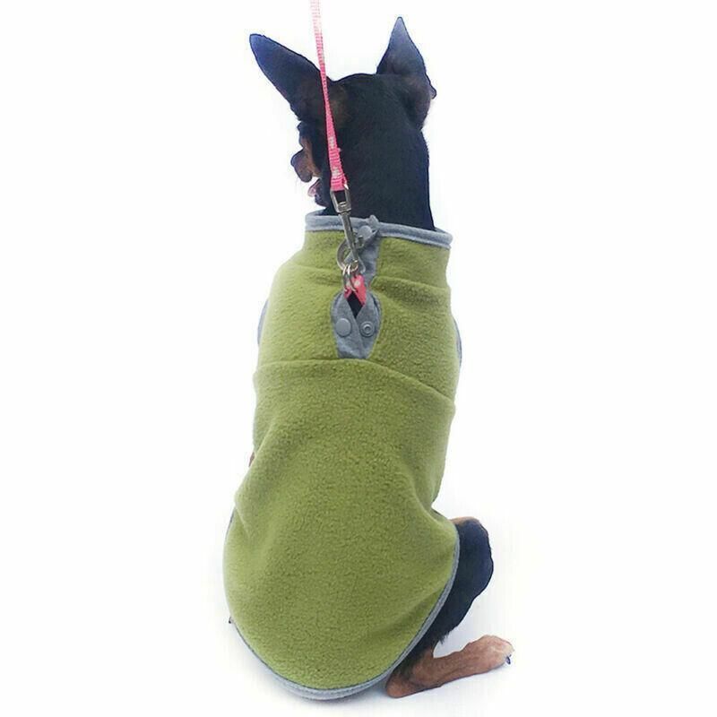 XL Pet Dog Puppy Winter Warm Fleece Jumper Vest Coat Jacket Apparel Clothes - Grey