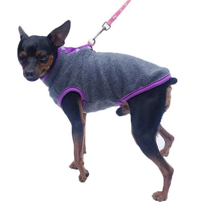 XL Pet Dog Puppy Winter Warm Fleece Jumper Vest Coat Jacket Apparel Clothes - Grey
