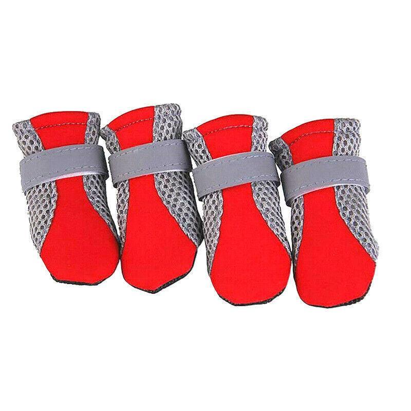 4Pcs XL Size Anti Slip Waterproof Protective Dog Shoes Rain Boots Pet Socks Booties - Black