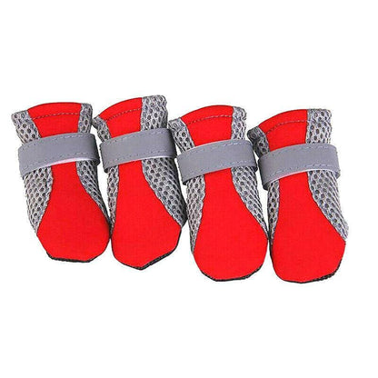 4Pcs XL Size Anti Slip Waterproof Protective Dog Shoes Rain Boots Pet Socks Booties - Black