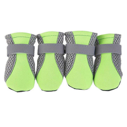 4Pcs XL Size Anti Slip Waterproof Protective Dog Shoes Rain Boots Pet Socks Booties - Black