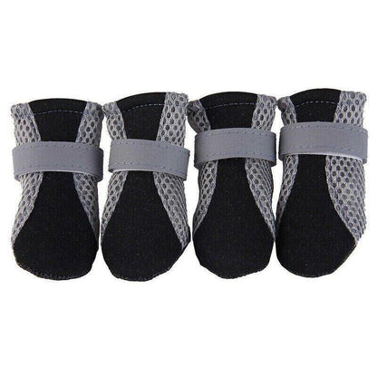 4PCS S Size Anti Slip Waterproof Protective Dog Shoes Rain Boots Pet Socks Booties - Black